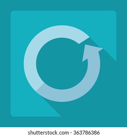 Flat modern design with shadow Icon  arrow
