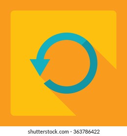 Flat modern design with shadow Icon  arrow
