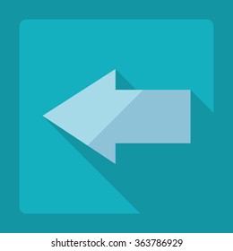 Flat modern design with shadow Icon  arrow