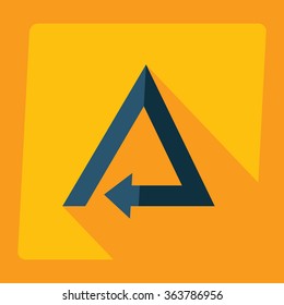 Flat modern design with shadow Icon  arrow
