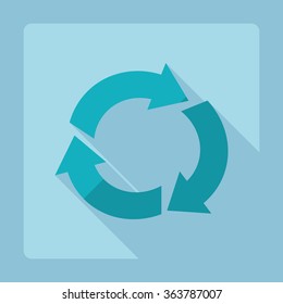 Flat modern design with shadow Icon  arrow