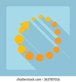 Flat modern design with shadow Icon  arrow