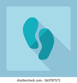 Flat modern design with shadow Icon  trace soles