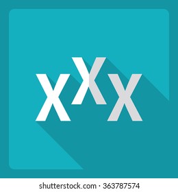 Flat modern design with shadow  Icon xxx