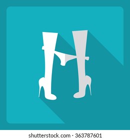 Flat modern design with shadow  Icon temptation