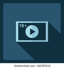 Flat modern design with shadow  Icon porn