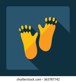 Flat modern design with shadow Icon  trace