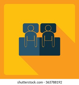 Flat modern design with shadow  Icon couple