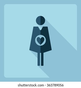 Flat modern design with shadow  Icon pregnant