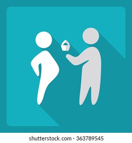 Flat modern design with shadow  Icon pregnancy