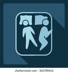 Flat modern design with shadow  Icon sleeping