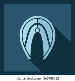 Flat modern design with shadow  Icon salmon