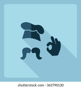 Flat modern design with shadow  Icon cook