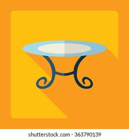 Flat modern design with shadow Icon  table