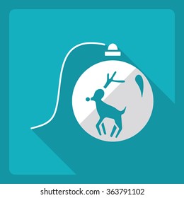 Flat modern design with shadow  Icon Christmas balls
