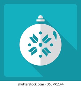 Flat modern design with shadow  Icon Christmas balls