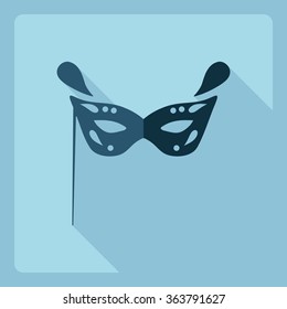Flat modern design with shadow  Icon Christmas mask