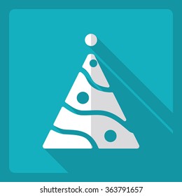 Flat modern design with shadow  Icon Christmas tree