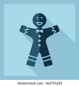 Flat modern design with shadow  Icon Christmas decoration