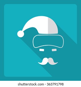 Flat modern design with shadow  Icon Christmas mask