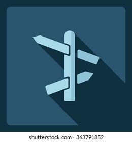 Flat modern design with shadow  Icon pointer