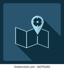 Flat modern design with shadow  Icon aimer