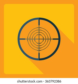 Flat modern design with shadow  Icon sight