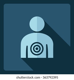 Flat modern design with shadow  Icon target