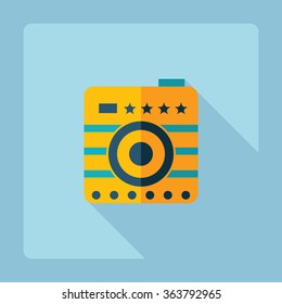 Flat modern design with shadow Icon camera