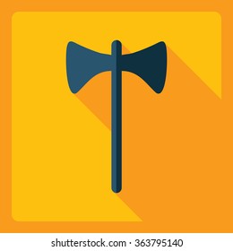 Flat modern design with shadow  Icon battle Axe