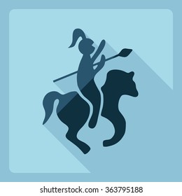 Flat modern design with shadow  Icon medieval