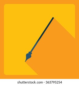 Flat modern design with shadow  Icon spear