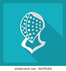 Flat modern design with shadow  Icon Helm knight