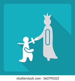 Flat modern design with shadow  Icon medieval