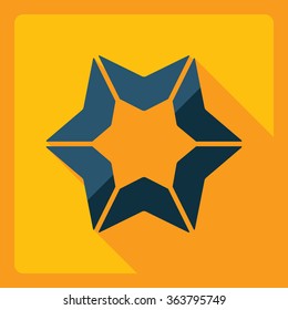 Flat modern design with shadow  Icon snowflake