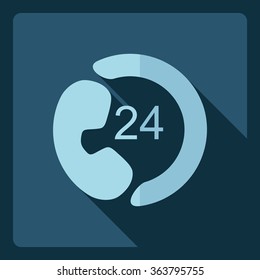 Flat modern design with shadow  Icon Phone 24
