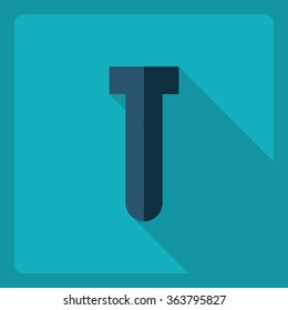 Flat modern design with shadow  Icon flask