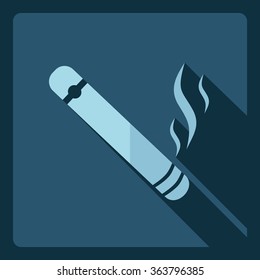 Flat modern design with shadow  Icon cigar