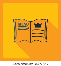 Flat modern design with shadow  Icon menu