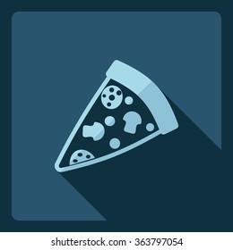 Flat modern design with shadow  Icon pizza