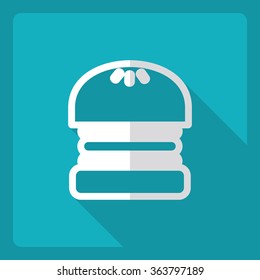 Flat modern design with shadow  Icon burger
