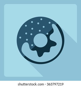 Flat modern design with shadow  Icon donut