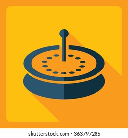 Flat modern design with shadow  Icon roulette