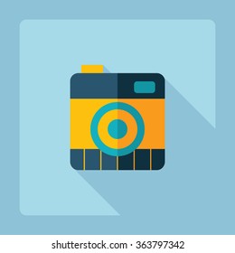 Flat modern design with shadow Icon camera