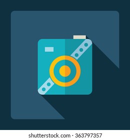 Flat modern design with shadow Icon camera