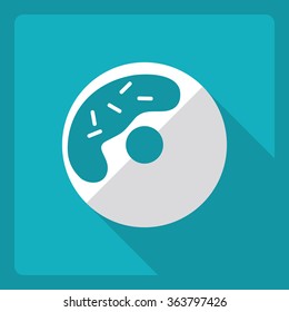 Flat modern design with shadow  Icon donut