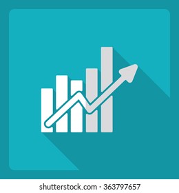 Flat modern design with shadow  Icon schedule increase