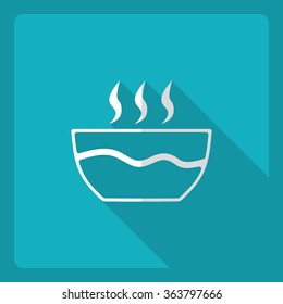 Flat modern design with shadow  Icon noodles