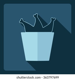 Flat modern design with shadow  Icon
