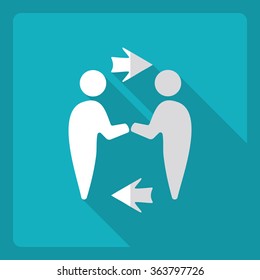 Flat modern design with shadow  Icon business